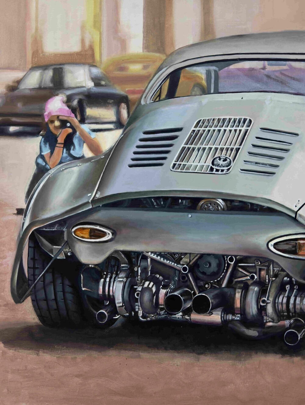 Arte automotriz inspirado en el Porsche 356 RSR de Emory Motorsports, una reinterpretación radical donde el legado clásico se encuentra con la ingeniería contemporánea. Mecánica expuesta, tensión visual y cultura restomod como lenguaje propio.